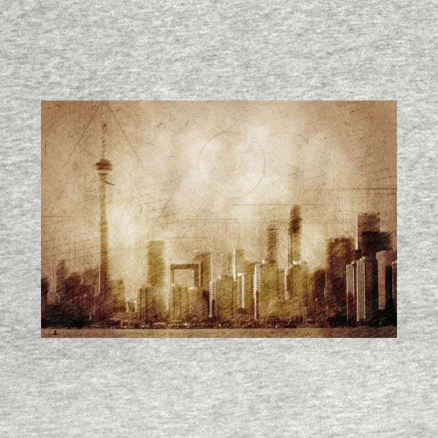 Vintage skyline of Toronto by AlexMir